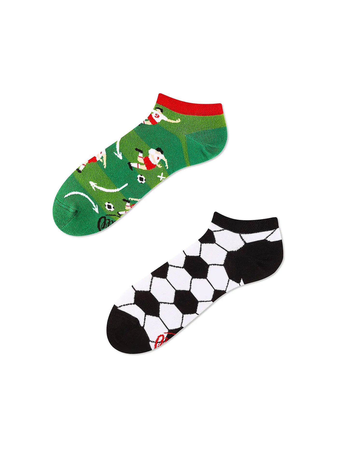 MANY MORNINGS | Damen Sneaker Socken FOOTBALL FAN gruen | 